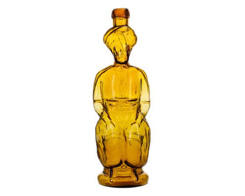 Фигурная бутылка «Турок, сидящий на барабане». Российская империя. XIX - XX век.
