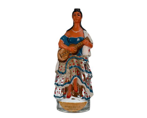 Фигурная бутылка «Девушка с гитарой фламенко». Испания. XX век.